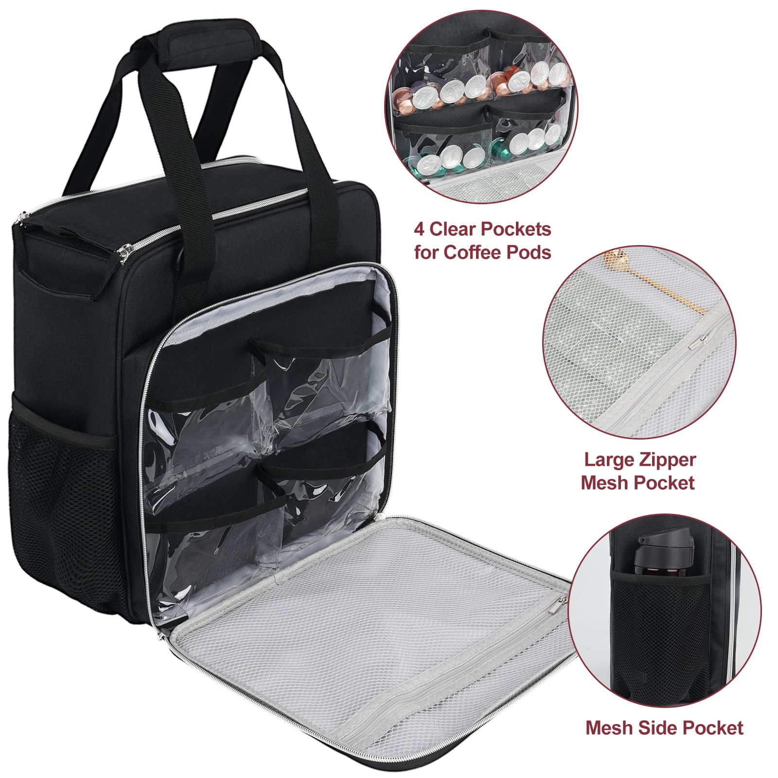LEFOR·Z exterior resistente al agua protege la cafetera durante traslado.