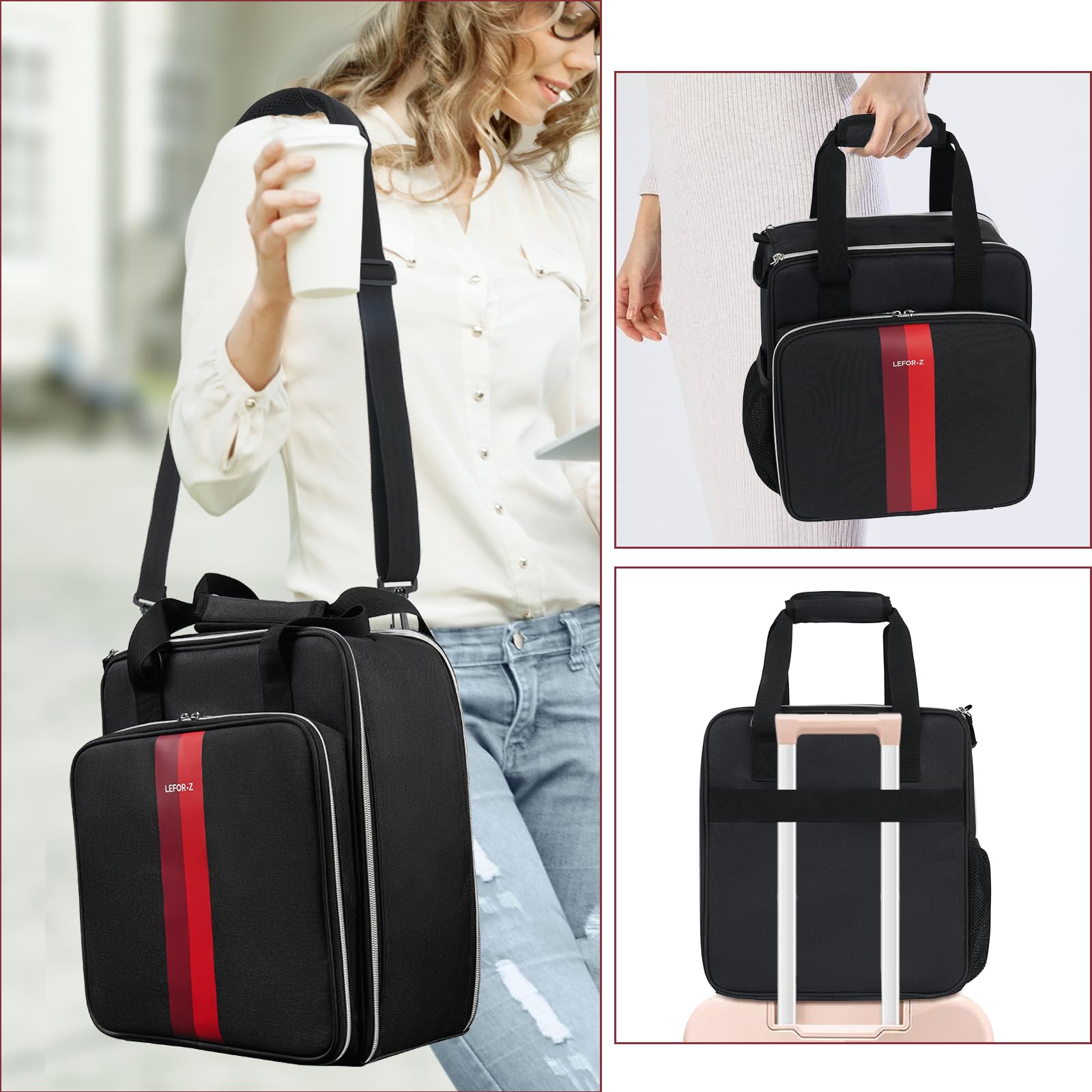LEFOR·Z correas ajustables y asa ergonómica para viajar cómodo.