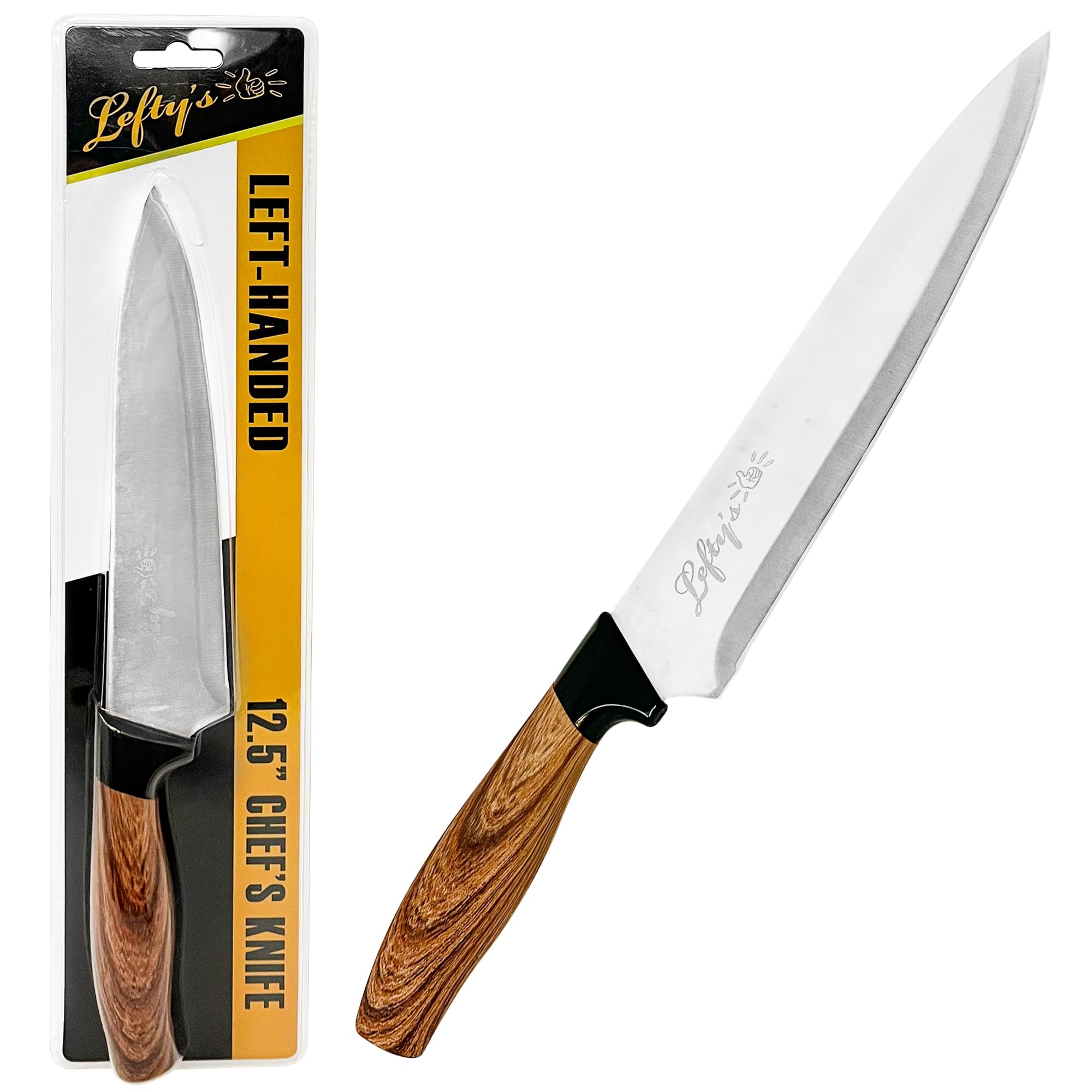 Lefty's cuchillo chef zurdo con mango ergonómico para largas sesiones
