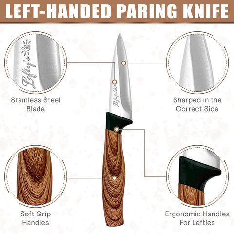 Leftys cuchillo pelador zurdo regalo ideal para cocineros zurdos que valoran ergonomía