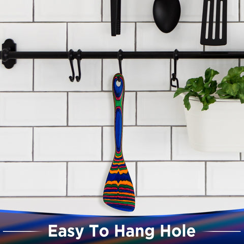 Regalo ideal para zurdos: espátula Lefty's con diseño colorido y práctico.