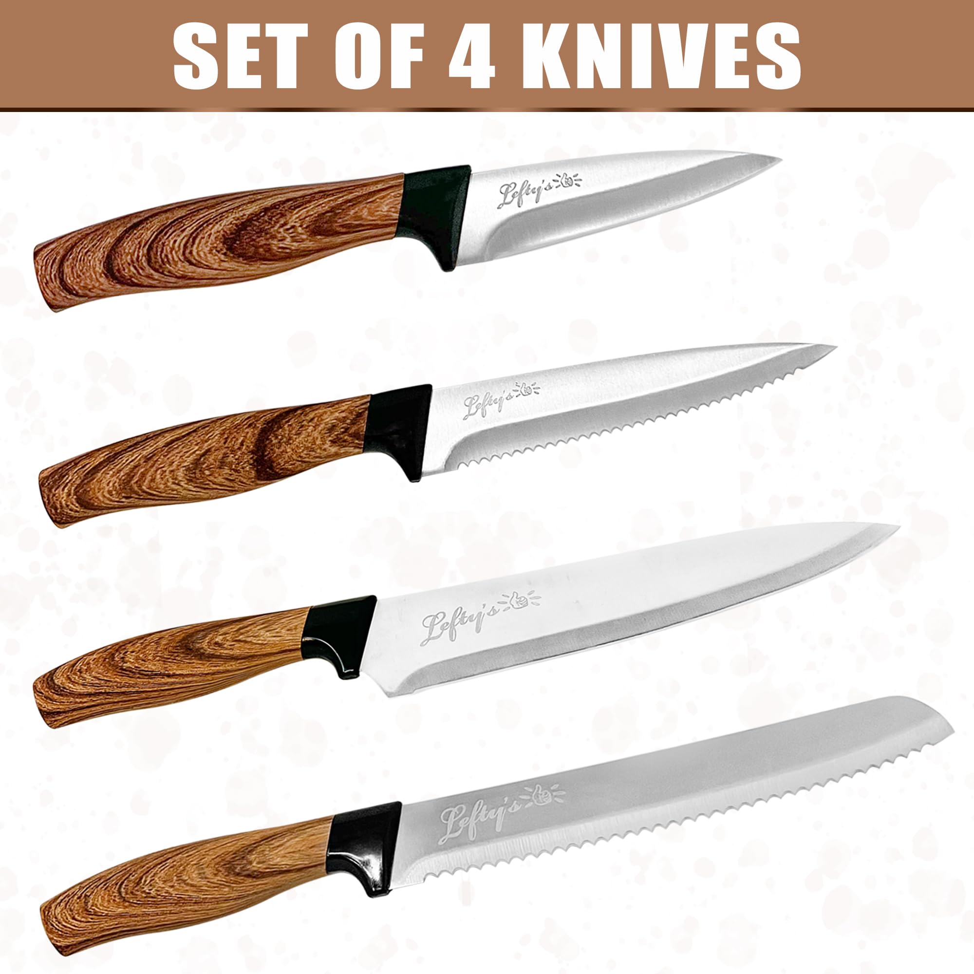 Juego completo zurdo de Lefty's, herramientas duraderas para cocina diaria.