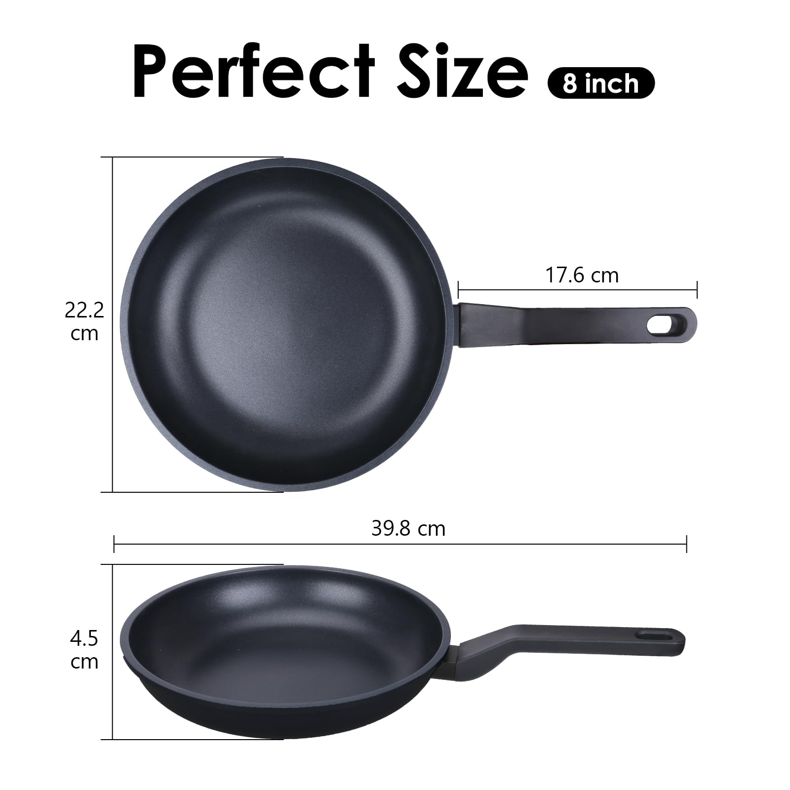 Legacy Culinaryware, sartén duradera de 8 pulgadas, recubrimiento resistente para uso diario.