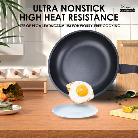Legacy Culinaryware, sartén antiadherente de 8 pulgadas, superficie fácil de limpiar para cocción rápida.