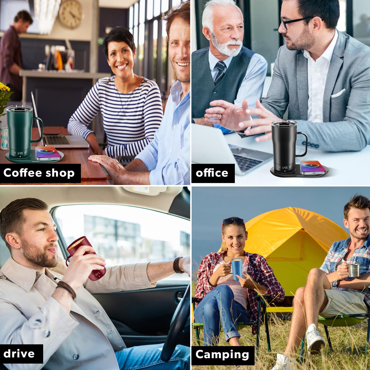 Legardliliu base cargador inalambrico mantiene la taza lista para la siguiente bebida