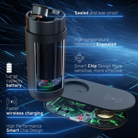 Pantalla LED de Legardliliu muestra temperatura para beber caliente.