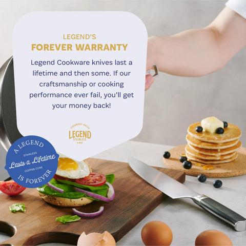 LEGEND COOKWARE Corte cómodo en cualquier tarea gracias a su filo duradero