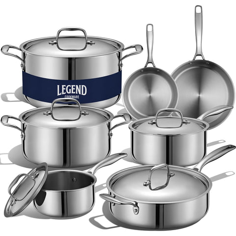 LEGEND COOKWARE: juego de 12 piezas para cocinar de forma uniforme.
