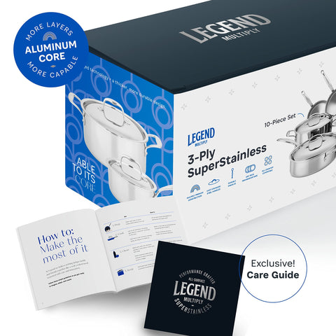LEGEND COOKWARE todo tipo de cocinas: versatilidad para gas, eléctrica e inducción