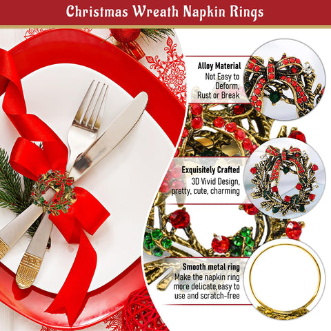 Legigo anillos-guirnalda-navidad en metal, resistencia y fácil limpieza.