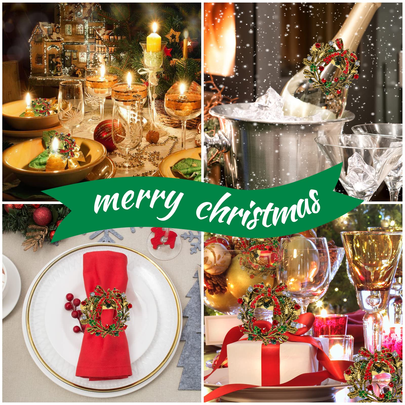 Legigo anillos-guirnalda-navidad para cenas formales, decoran sin esfuerzo.