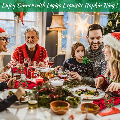 Legigo anillos-guirnalda-navidad, duraderos y elegantes, ideales para regalar.