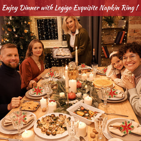 Legigo anillos decorativos para servilletas en Navidad