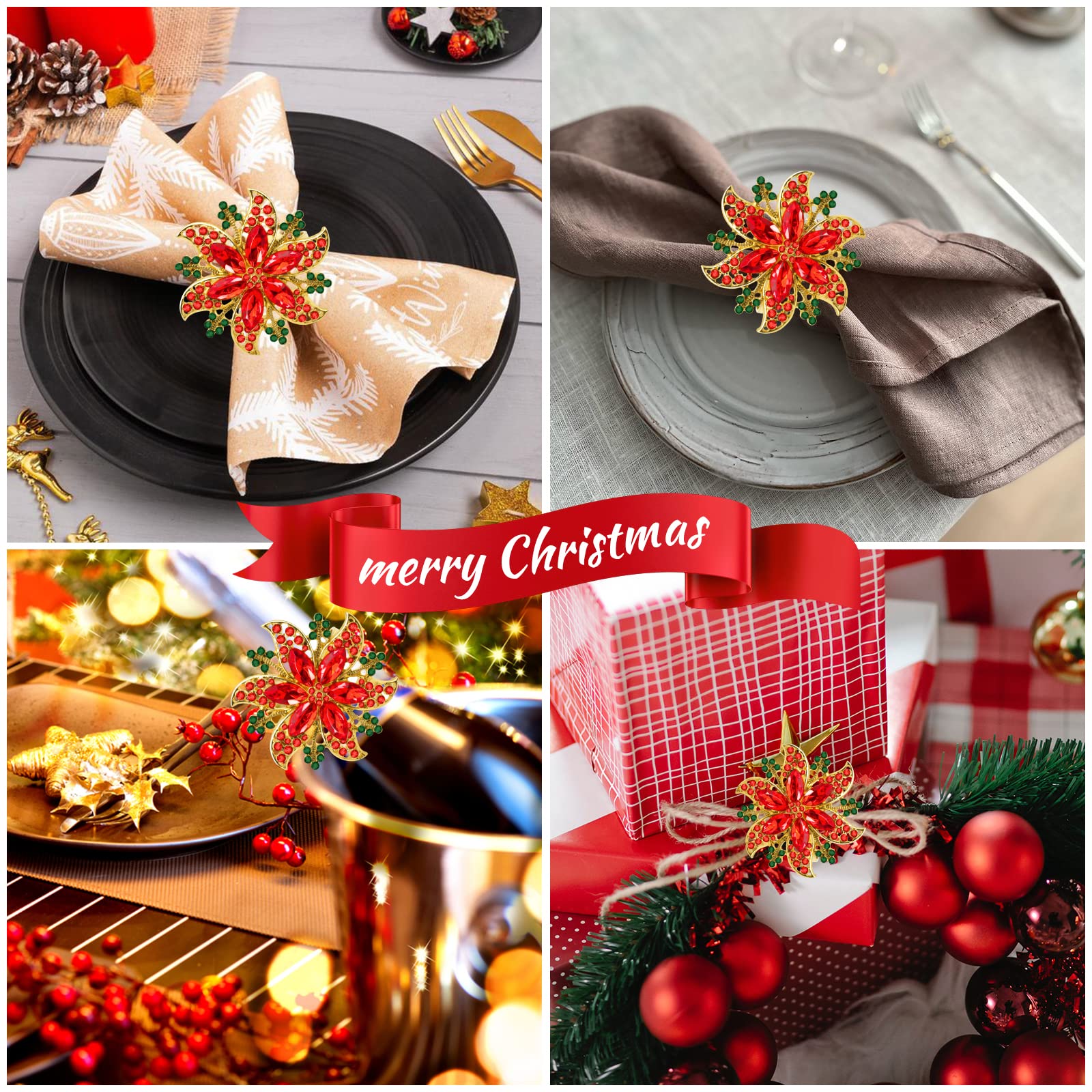 Legigo porta-servilletas para cenas navideñas con toque elegante