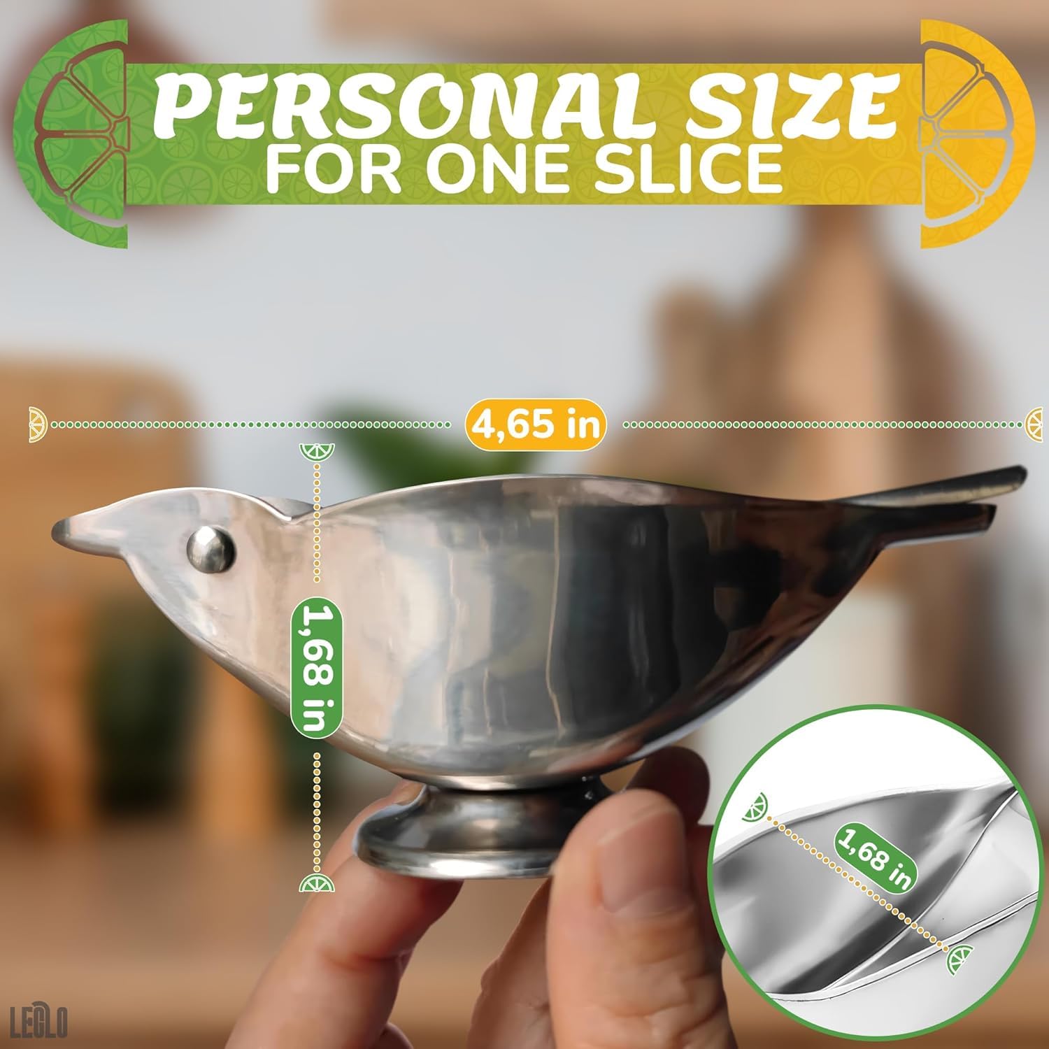 Acero inoxidable LEGLO Bird ofrece durabilidad y limpieza sencilla.