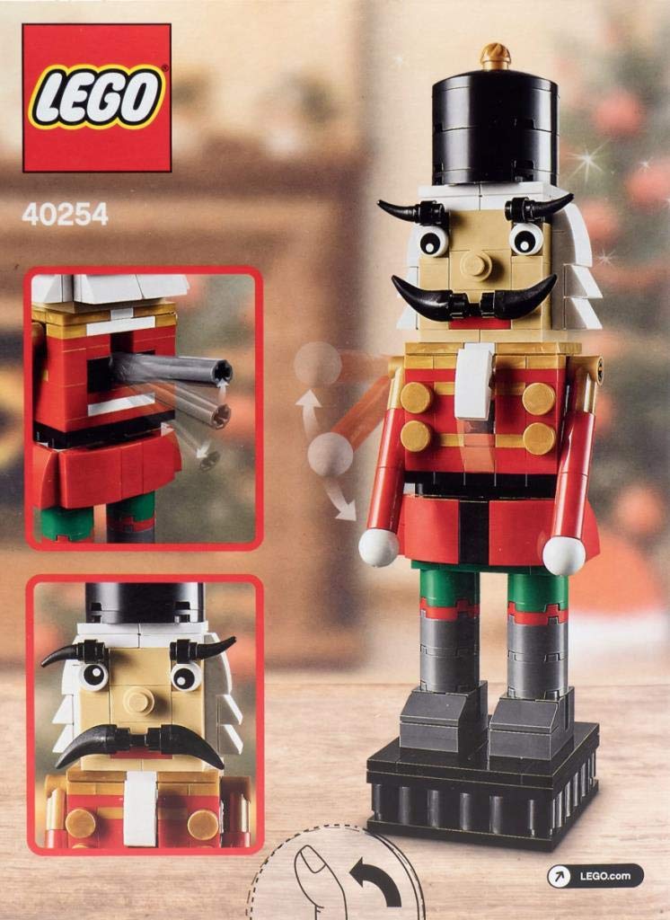 LEGO El Cascanueces 40254, uniforme rojo y dorado para celebrar la Navidad.