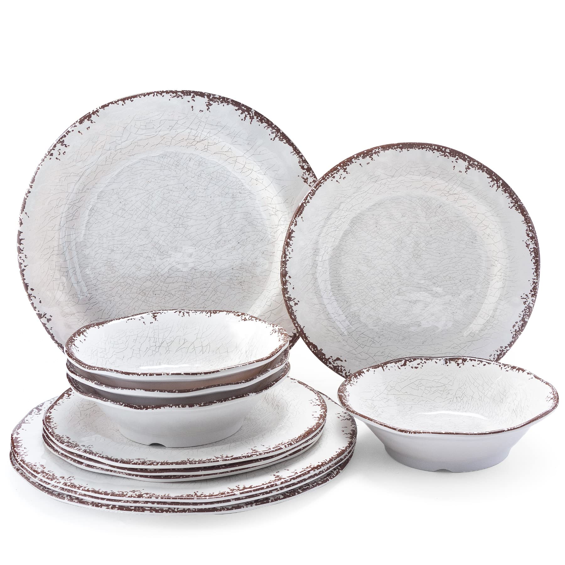 LEHAHA Vintage melamina: plato de 11 pulgadas, ideal para comidas al aire libre
