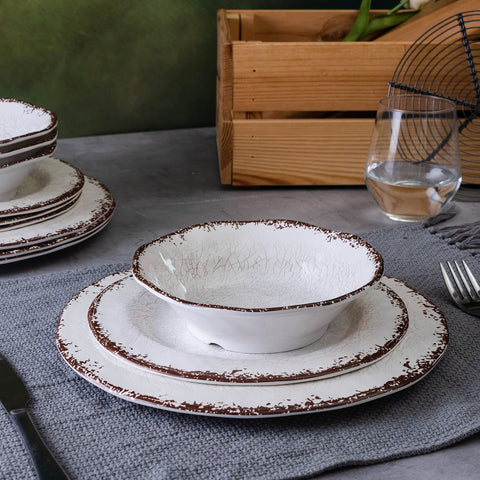 LEHAHA Vintage melamina: plato de 9 pulgadas, perfecto para ensaladas