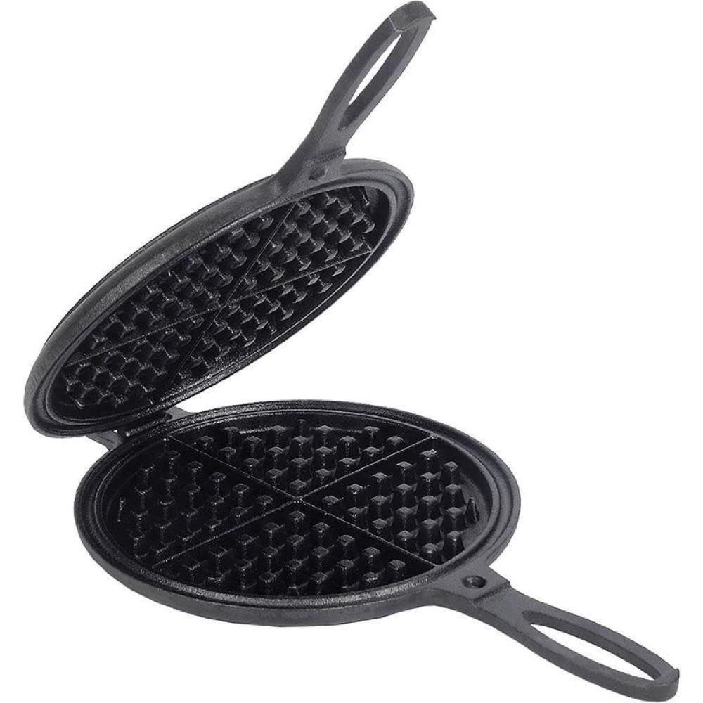Lehman's gofrera de hierro forjado con doble borde para evitar goteos.
