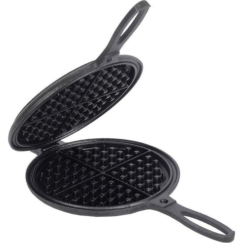 Lehman's gofrera de hierro forjado con doble borde para evitar goteos.