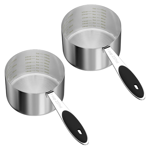 LEIFENY dos piezas medidor interno 237ml para dosificar la comida de mascotas con precision