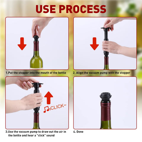 Tapón de vacío LEIFEOSH para varias botellas, preserva vino por más tiempo.