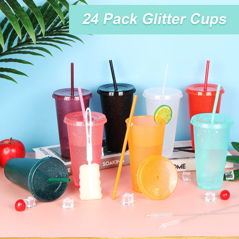LEIFEOSH vaso apilable de 24oz con base estable para ahorro de espacio