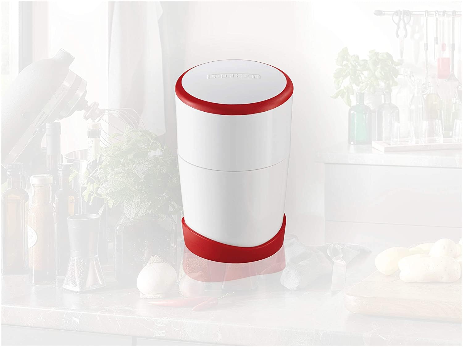 Leifheit Comfortline rebanadora gourmet con tapa cerrable para conservar frescura y sabor