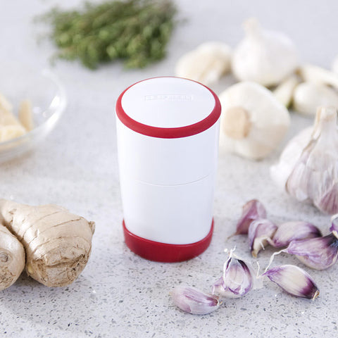 Leifheit Gourmet Mecanismo giro para cortar ajo, jengibre y más sin esfuerzo
