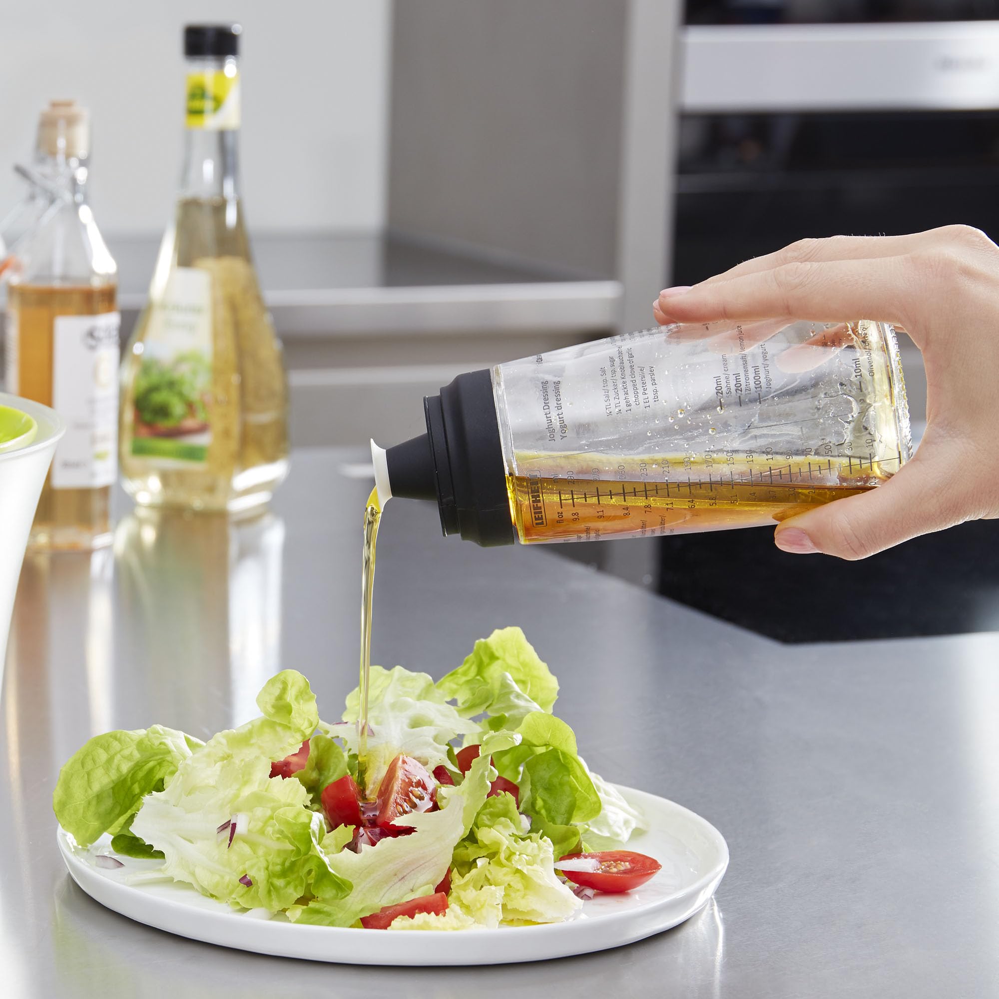 Leifheit vidrio reutilizable y elegante para una cocina más sostenible.
