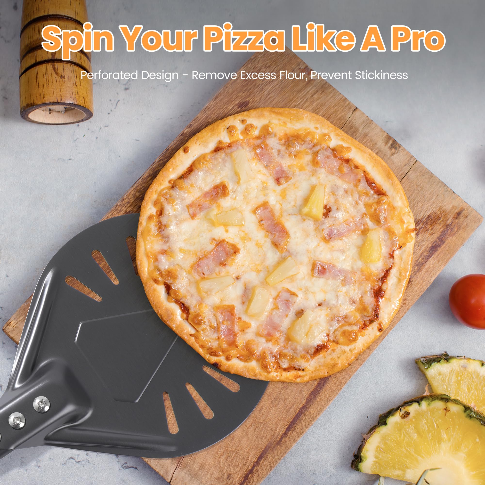 Leightszen pala de pizza fácil de lavar tras cada uso.