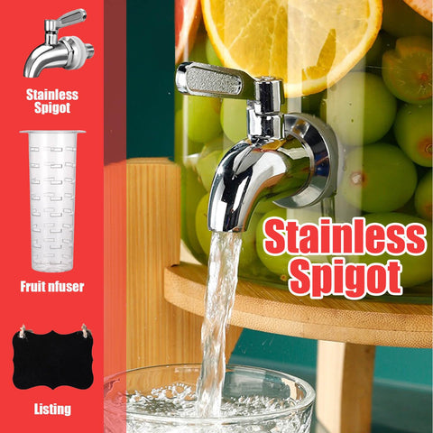 Leilifre dispensador con infusor de fruta para saborizar bebidas.