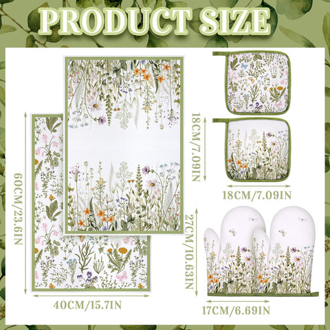 Leinuosen guantes horno girasol, protección térmica para manejar ollas calientes.