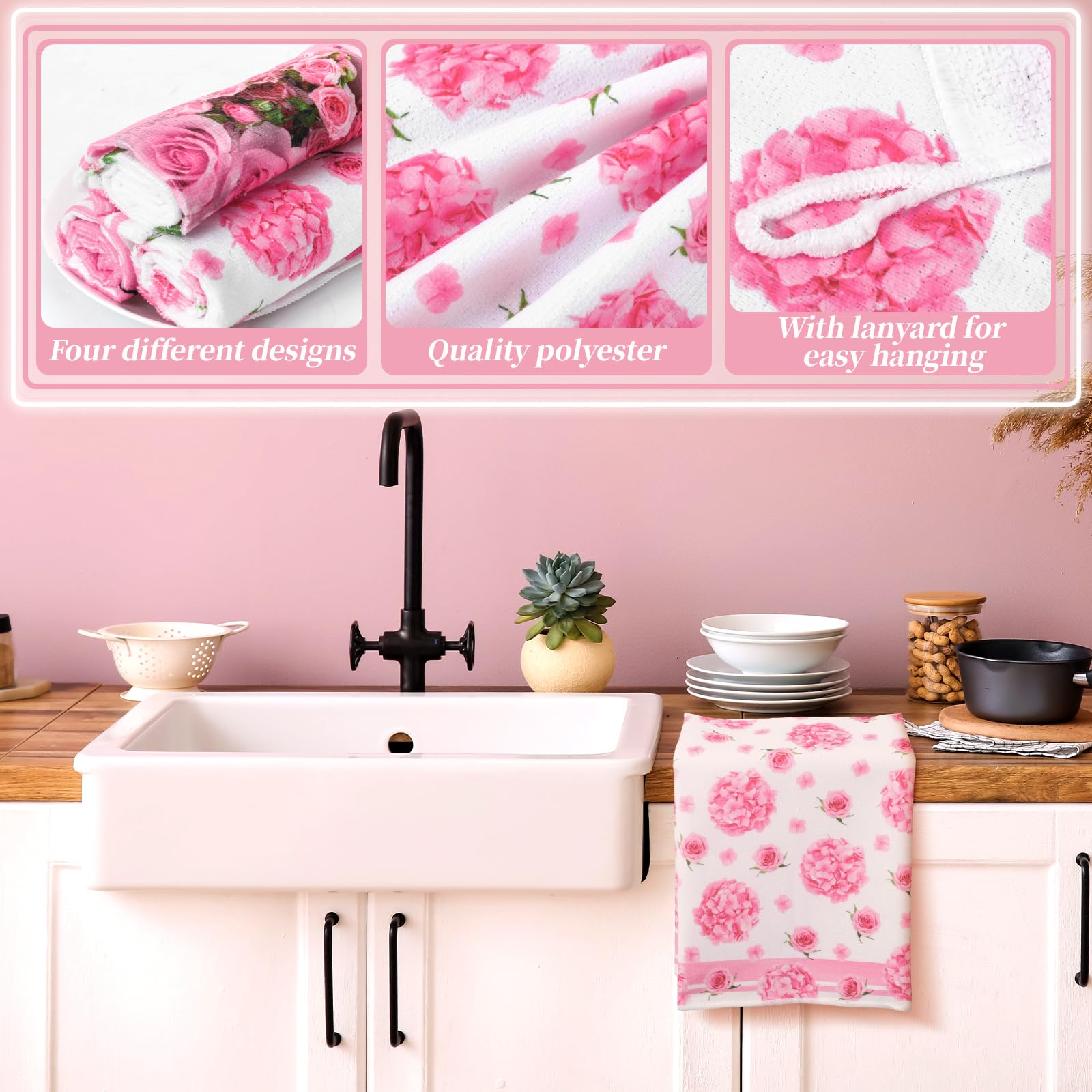 Manoplas Leinuosen para horno en rosa, protegen las manos al manipular utensilios calientes.