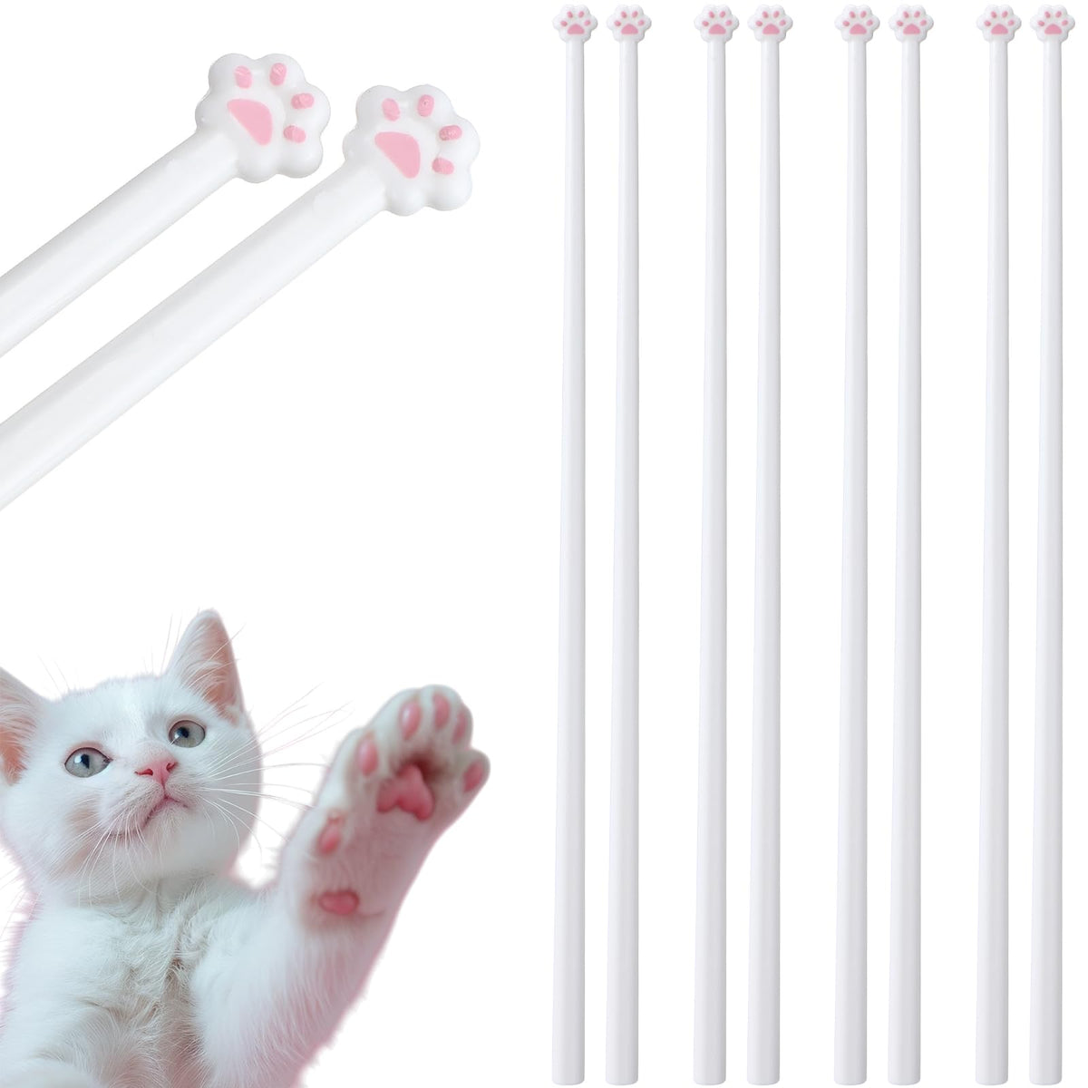 Palillos Leinuosen con huellas de zarpas rosas, ideales para cenas temáticas.