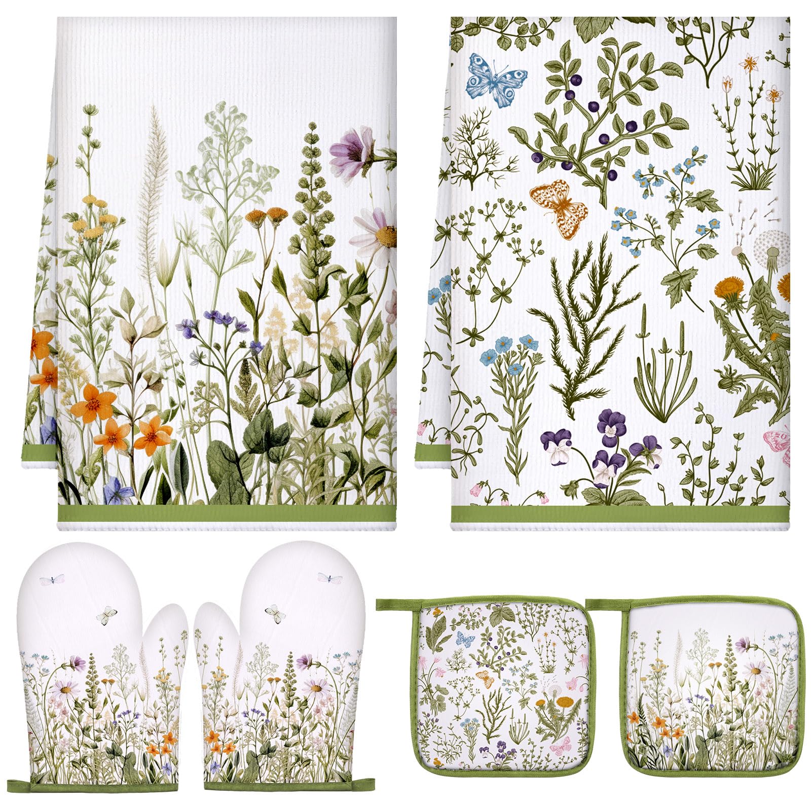Leinuosen toallas de cocina girasol, absorbentes y decorativas para secar platos.
