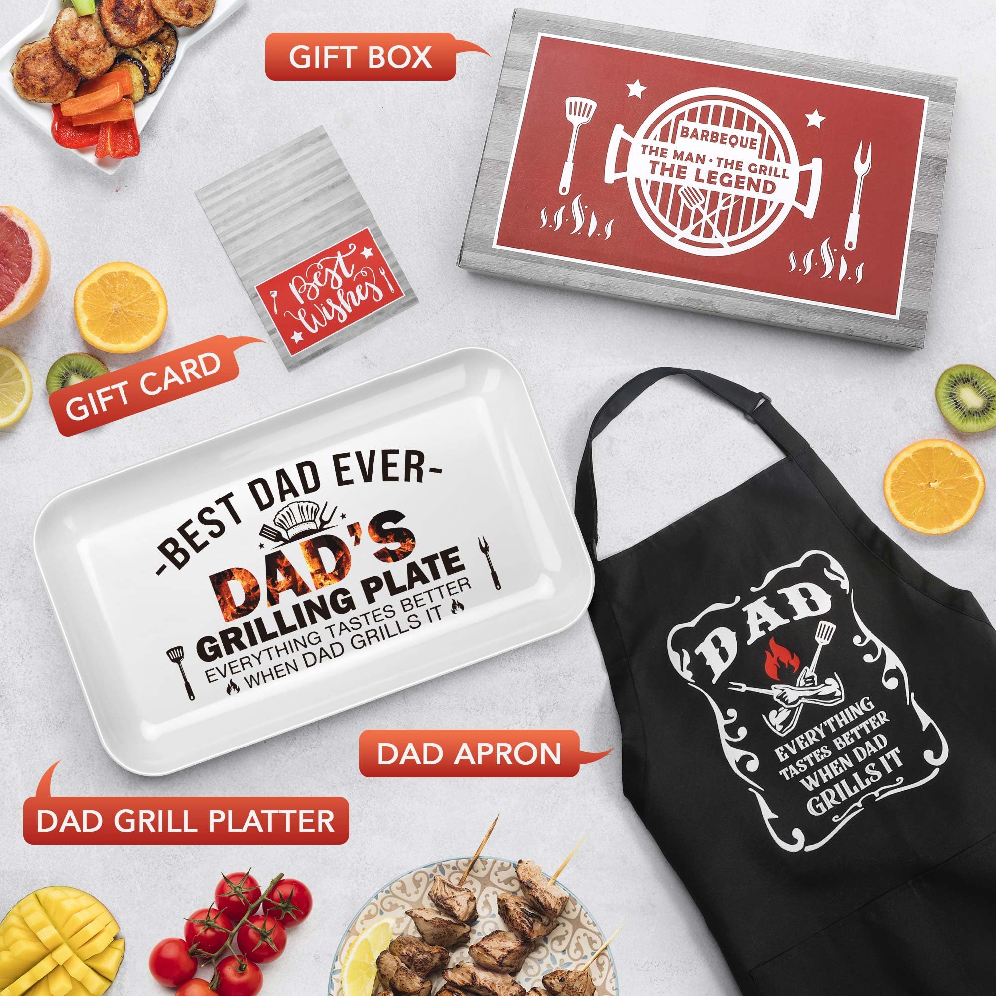 LEJIAJINW tarjeta bendicion barbacoa, detalle personalizado para dad