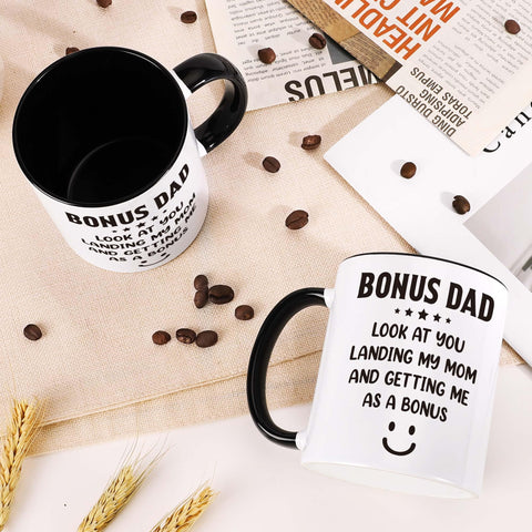 LEJIAJINW taza bono padre, diseño doble cara para uso en casa o oficina.