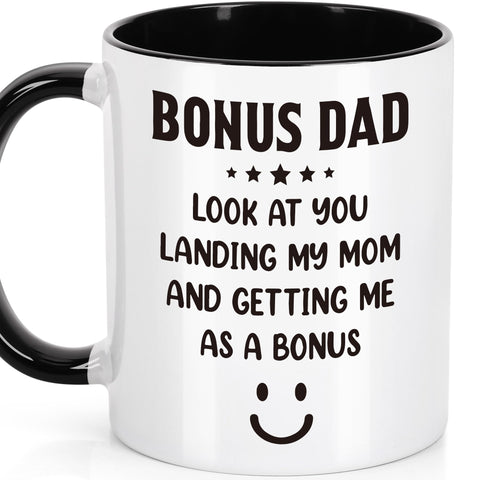 LEJIAJINW taza cerámica bono padre en caja regalo, ideal para cumpleaños.