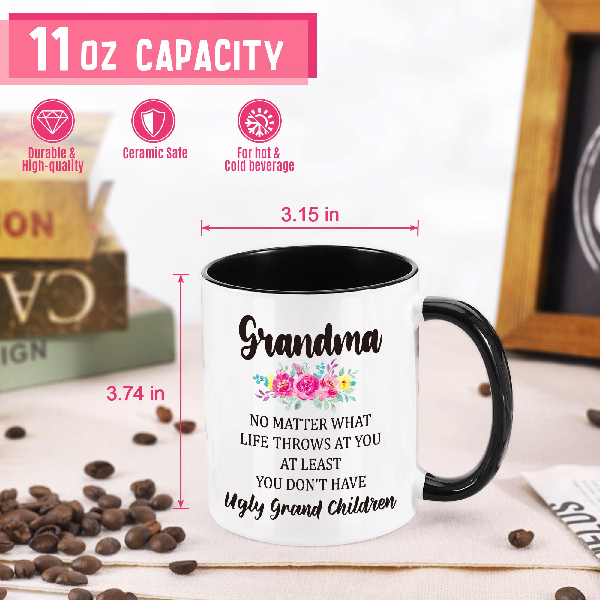 Taza LEJIAJINW con frase de doble cara, mensaje gracioso.