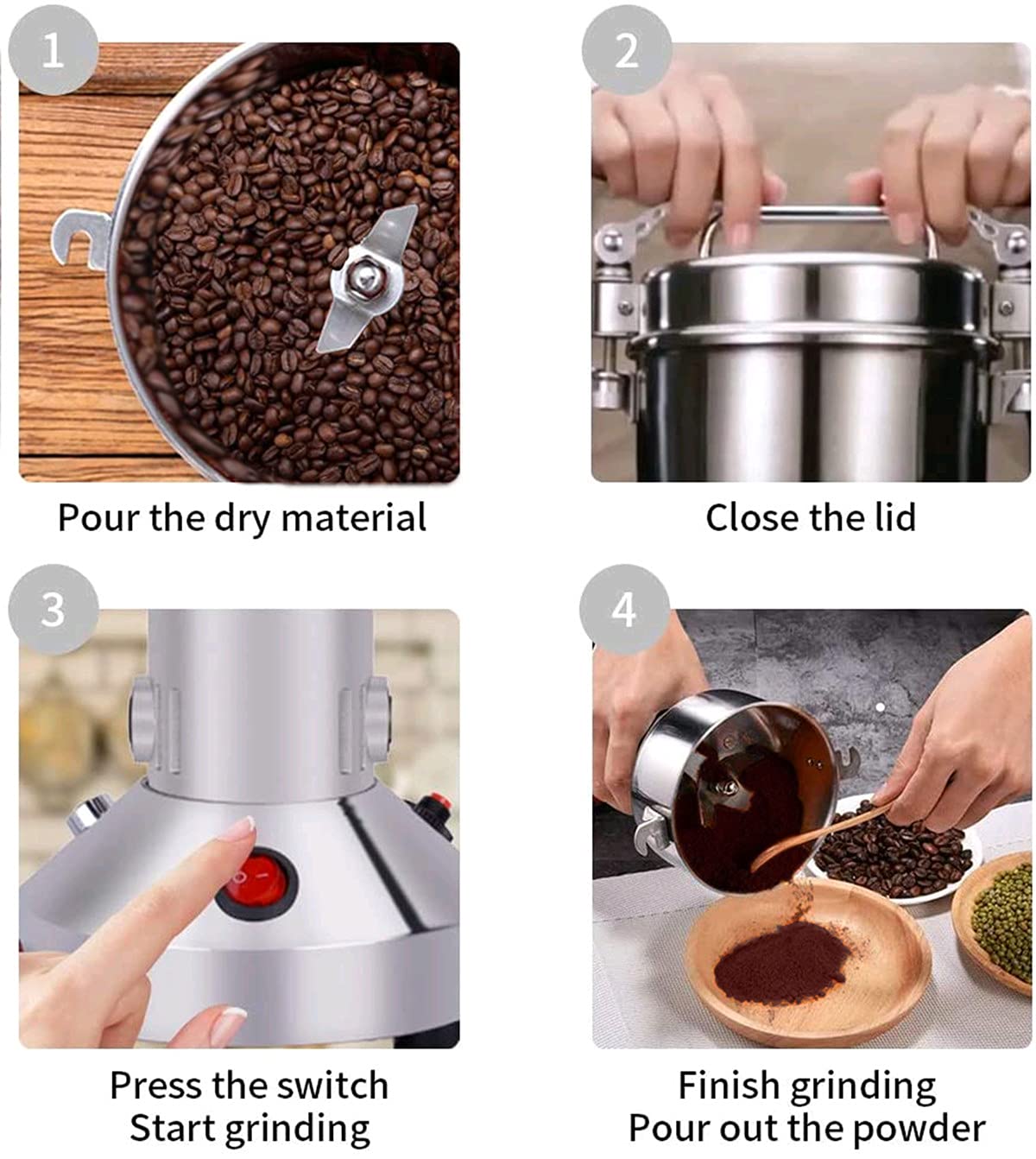 LEJIEYIN Aplicaciones: granos, especias y hierbas para recetas frescas.