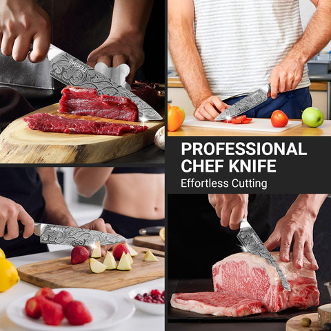 Cuchillo Leking con protector de dedo para cortes seguros