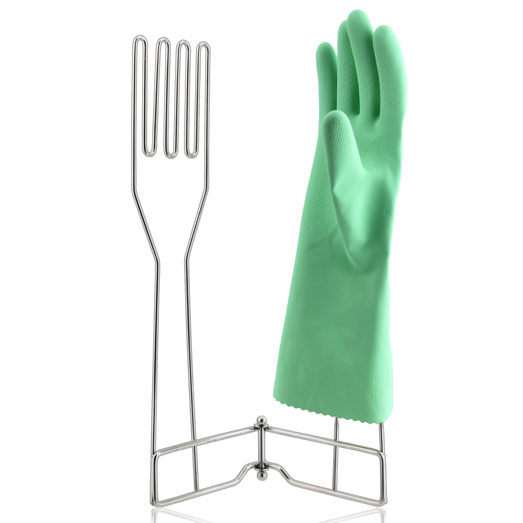 LEKUSHA soporte guantes frontal, compacto para secar guantes mojados tras lavar platos.
