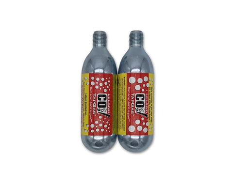 Cartucho CO2 Leland de 74 g — vista frontal para recargas precisas.