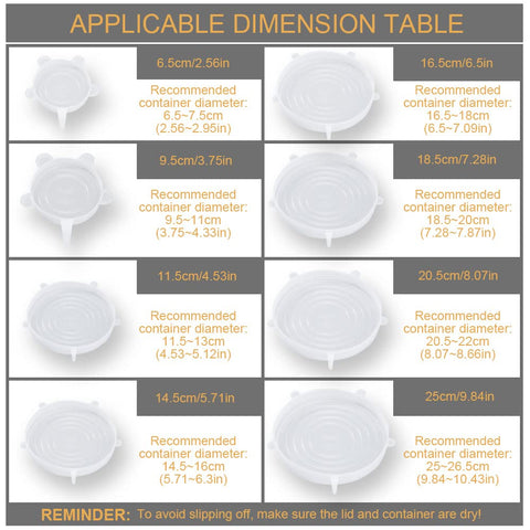 LELE LIFE, tapa silicona expandible 11-5cm, se adapta a más recipientes.