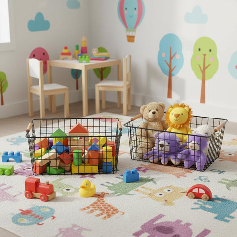 LeleCAT cestas versátiles para juguetes en sala o dormitorio.