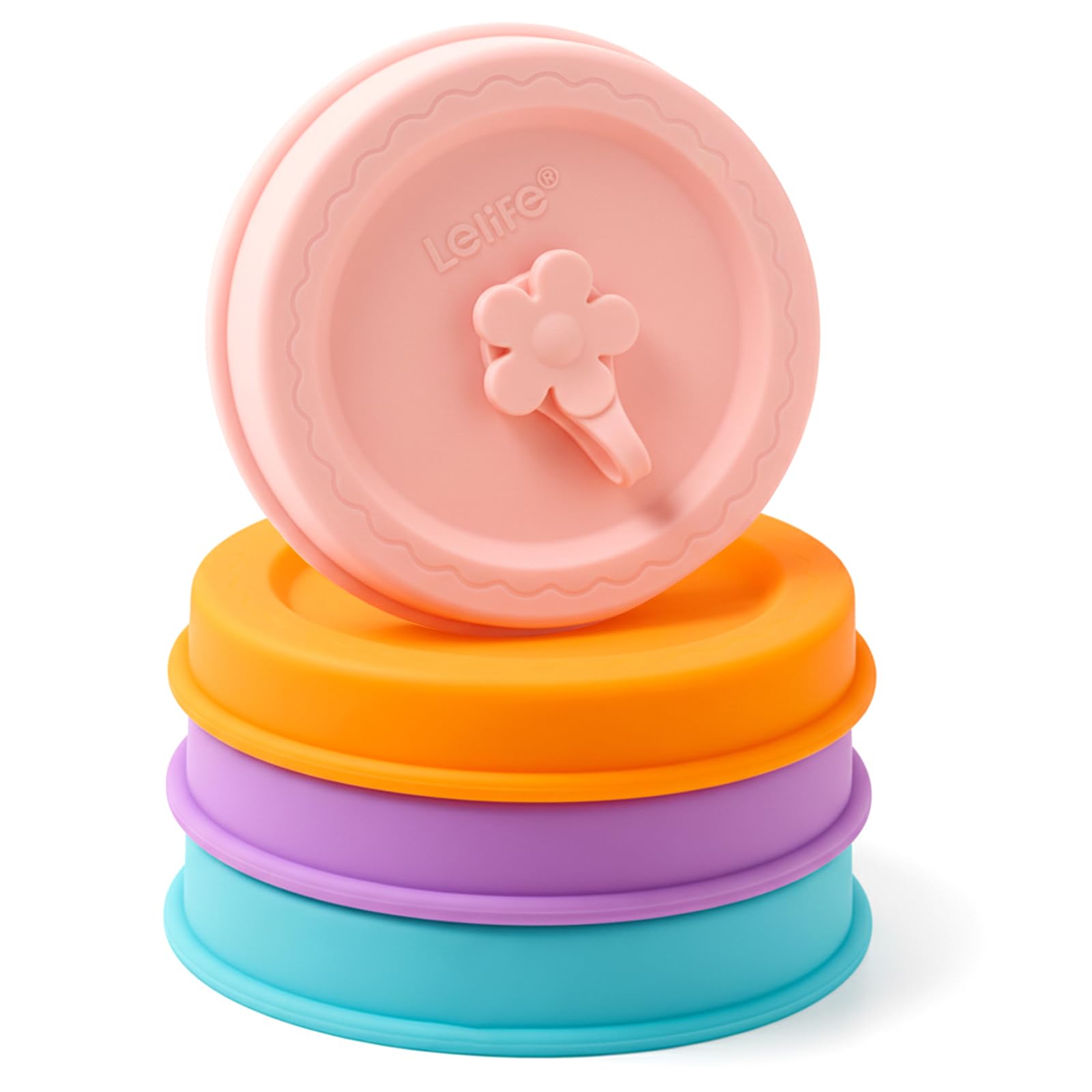 Tapa Lelife de silicona para Mason, compatible con boca regular y sello seguro.