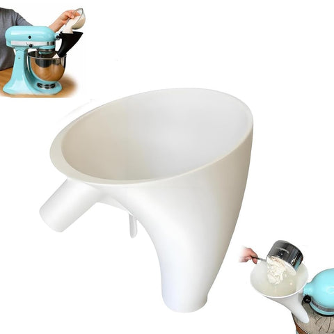LELLURE embudo para harina y líquidos con guía precisa para KitchenAid
