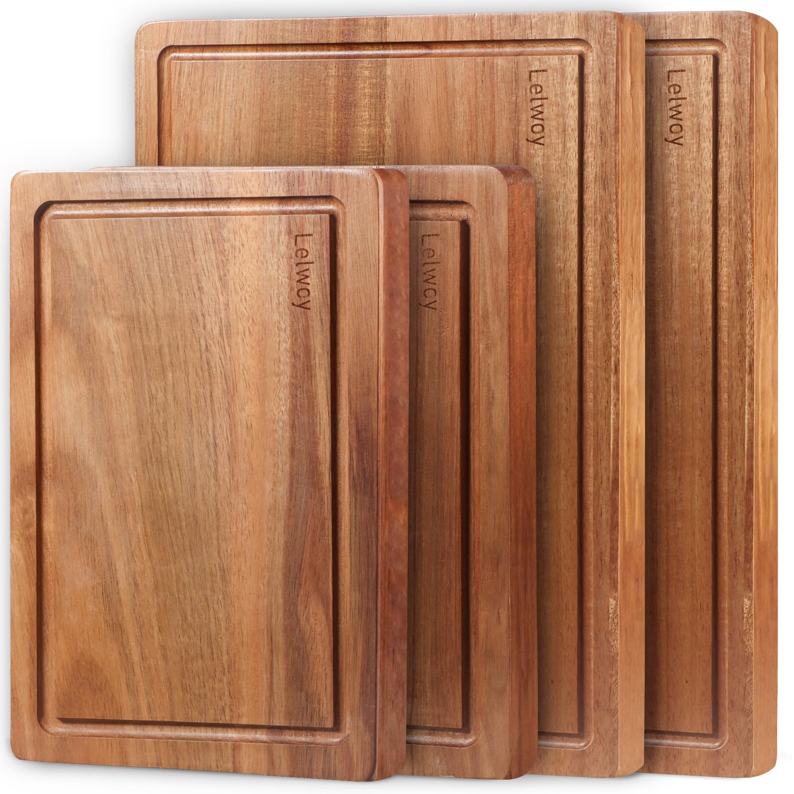 Tabla Lelwoy grande 17x12, conjunto de 4 para cocina organizada.