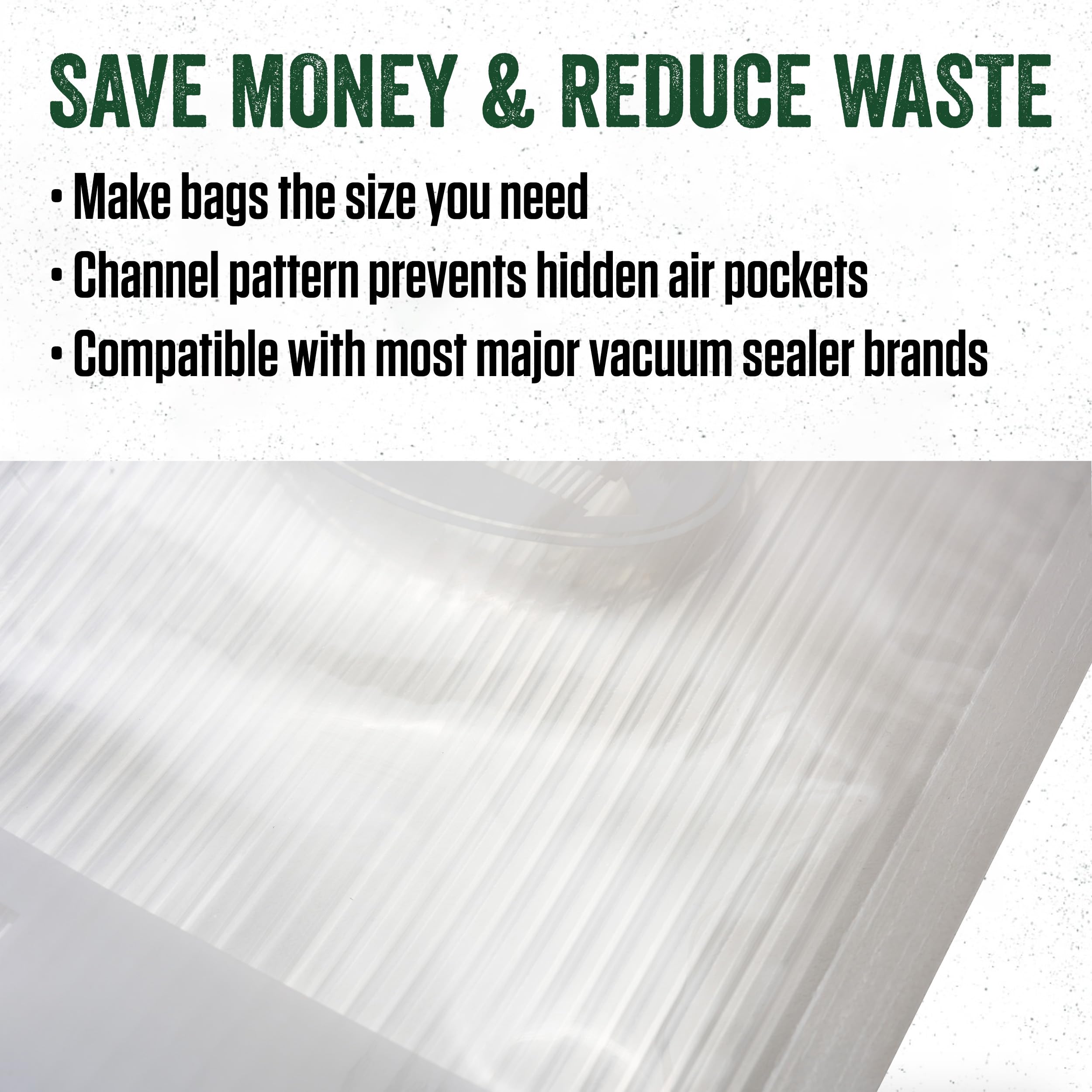 Bolsas reutilizables LEM MaxVac 8x20 con etiqueta de fecha para control